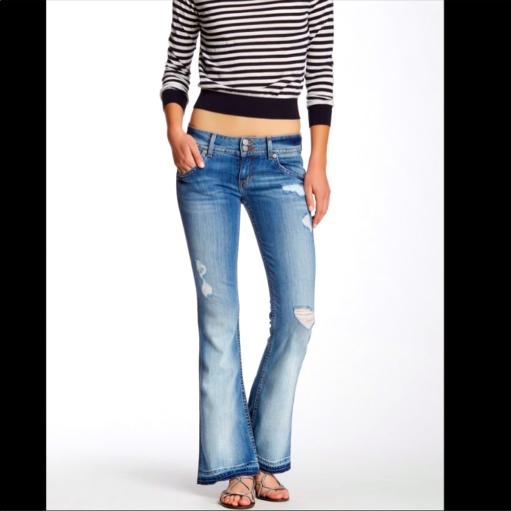 Hudson signature ballet jean distressed